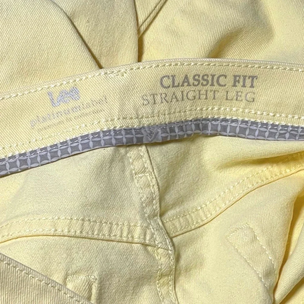 Lee Platinum Label Womens Classic Fit‎ Straight Leg Yellow Jeans Size 14 Medium